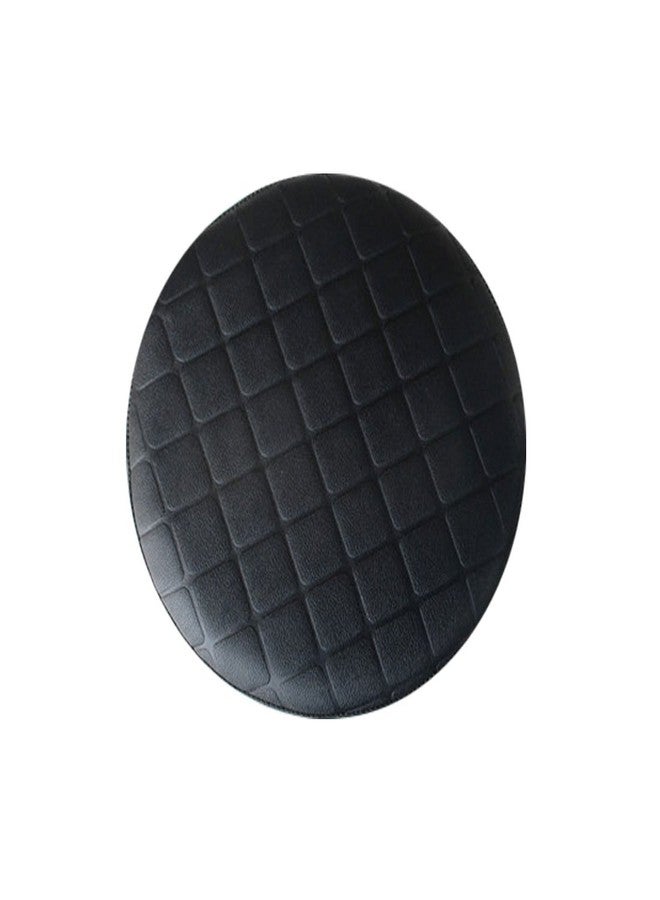 Levoberg غطاء كرسي بار دائري من الجلد الصناعي من ليفوبيرج، مزود بمطاط، مقاس 15.74 بوصة، بنقشة شبكية سوداء - Image 1